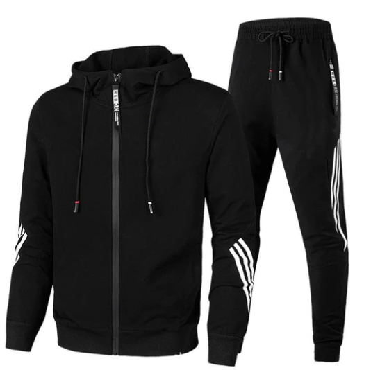 Jadon | Funktioneller Trainingsanzug mit Modernem Schnitt | Herrenmode Schwarz Decorique.de