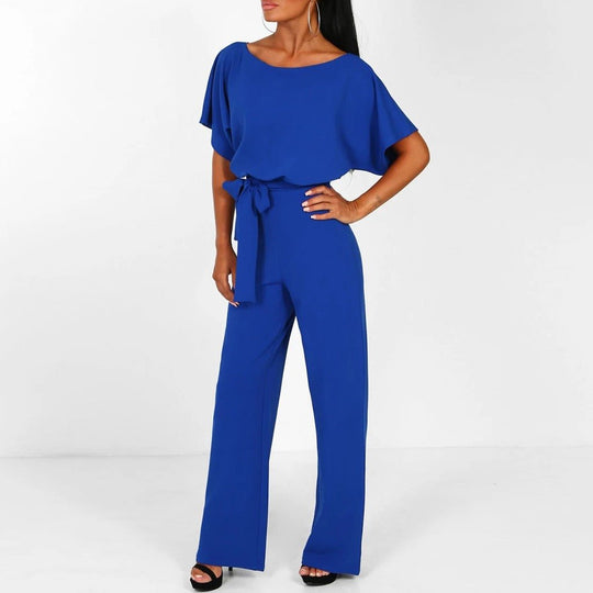 Jessica | Damen Eleganter Jumpsuit | Festlich Blau Decorique.de