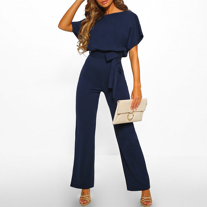 Jessica | Damen Eleganter Jumpsuit | Festlich Dunkelblau Decorique.de