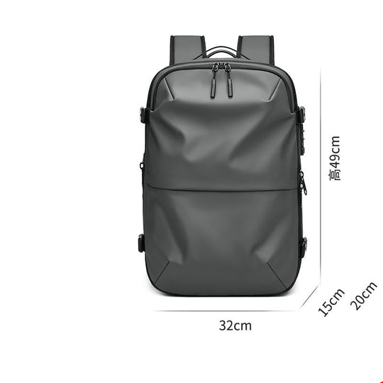 JetCompress | Stylischer Reiserucksack mit Vakuumfunktion Dunkelgrau 17 Zoll Decorique.de