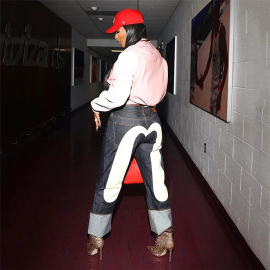 Joana | Lässige Vintage-Baggyjeans im Retro-Style | Damen Weiß Decorique.de