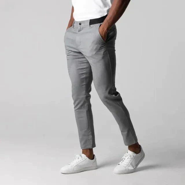 John | Stilvolle Bequeme Stretch-Chino | Herren Eisen Decorique.de