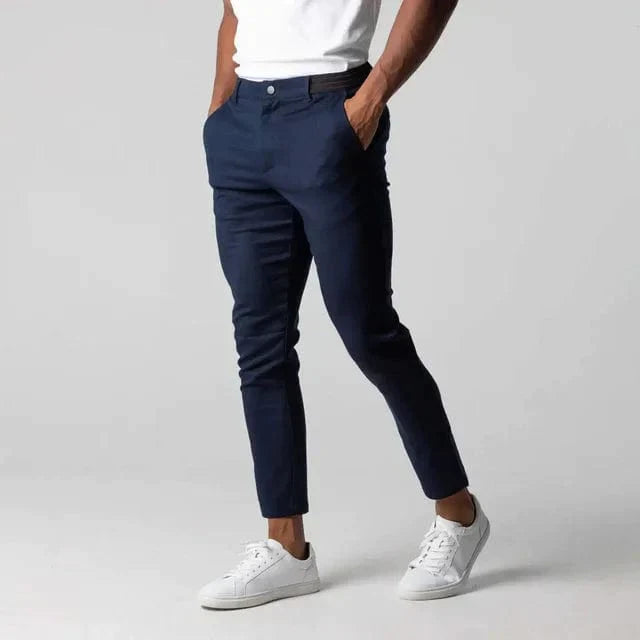 John | Stilvolle Bequeme Stretch-Chino | Herren Ozean Decorique.de