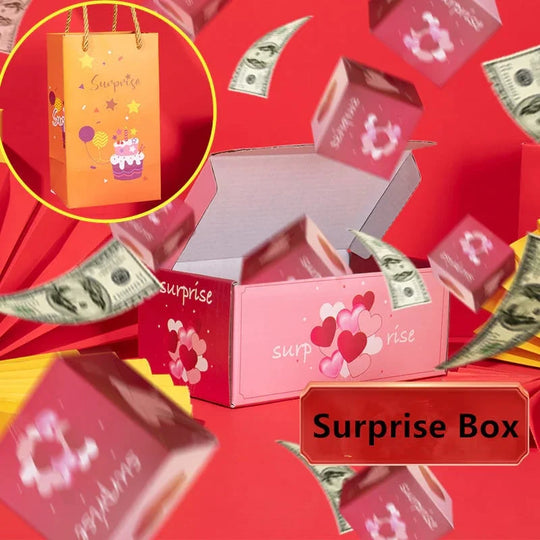 JoyBurst | Pop-Up Überraschungsbox – Magischer Moment beim Öffnen Rosa Happy Birthday 12 Teile in Box Decorique.de