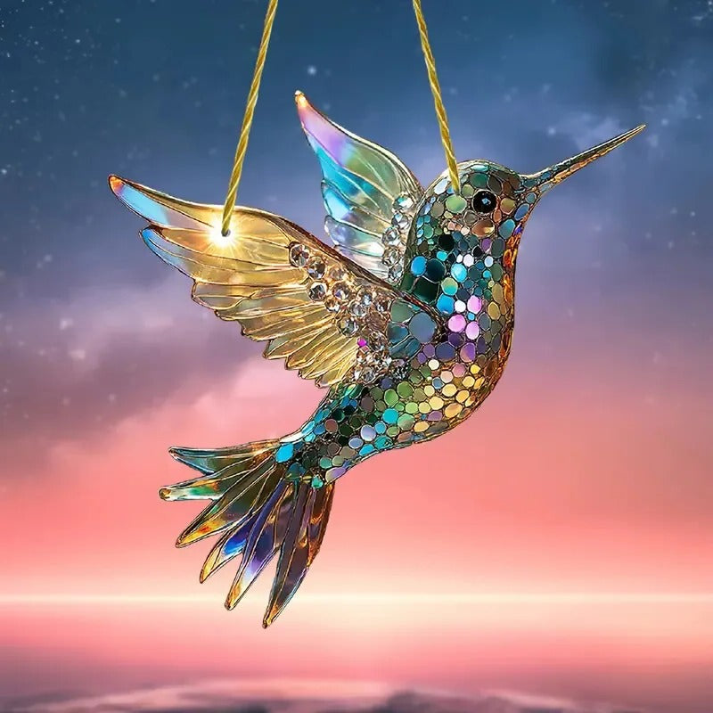 JoyWings | Kolorierter Fensterhänger mit Kolibri-Sonnenfänger Decorique.de