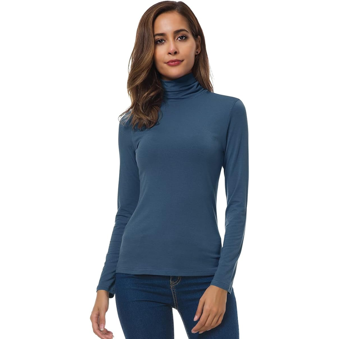 Judy | Slim Fit Rollkragenpullover – Leicht & Vielseitig Blau Decorique.de