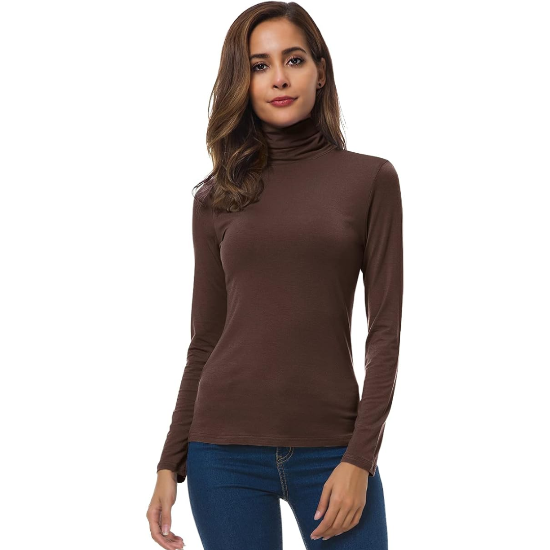 Judy | Slim Fit Rollkragenpullover – Leicht & Vielseitig Kaffee Decorique.de