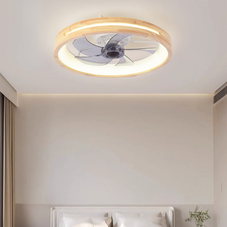 KazeGlow | Runde LED-Ventilatorleuchte im Japandi-Stil Hohles Design Unendlich dimmbar 220V-240V für UK AU Decorique.de