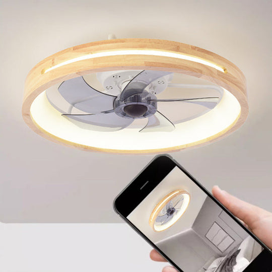 KazeGlow | Runde LED-Ventilatorleuchte im Japandi-Stil Decorique.de