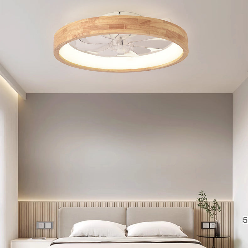 KazeGlow | Runde LED-Ventilatorleuchte im Japandi-Stil Decorique.de
