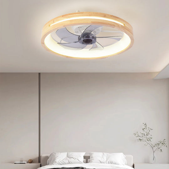 KazeGlow | Runde LED-Ventilatorleuchte im Japandi-Stil Decorique.de