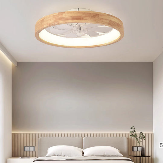 KazeGlow | Runde LED-Ventilatorleuchte im Japandi-Stil Decorique.de