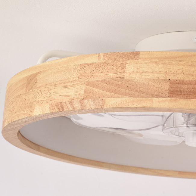 KazeGlow | Runde LED-Ventilatorleuchte im Japandi-Stil Decorique.de