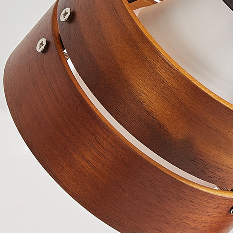 KumoLight | Runde Tischleuchte aus Holz, Eisen & Acryl Decorique.de