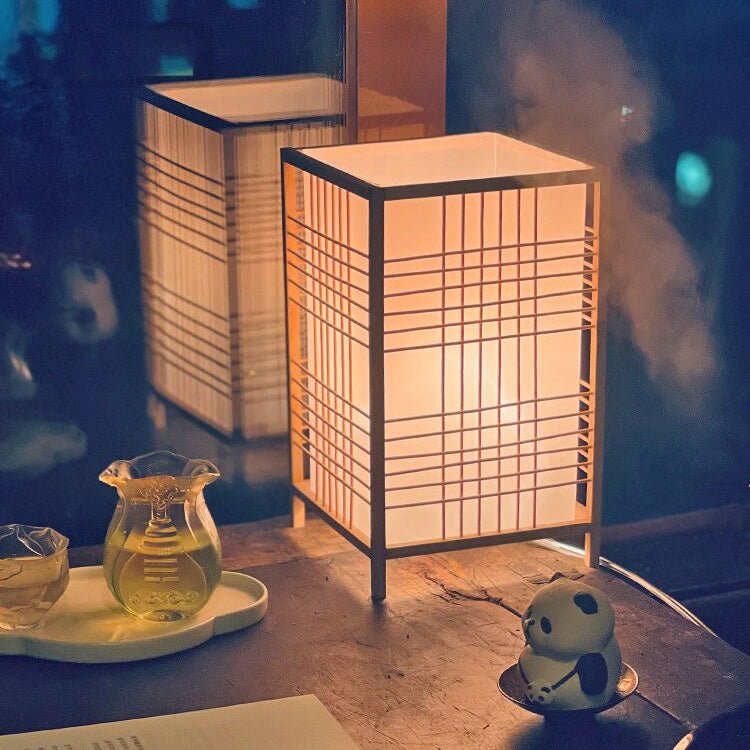 Lumière Épurée | Tischlampe – Elegante Japanische Nachtbeleuchtung-2