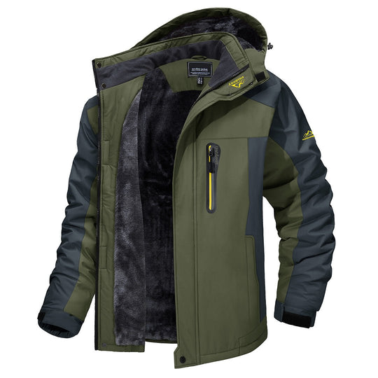 Landon | Winddichte, Wetterbeständige Jacke | Herrenmode Armee grün Decorique.de