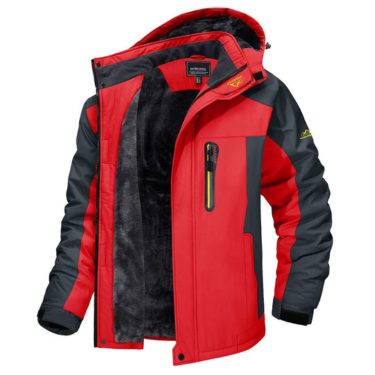 Landon | Winddichte, Wetterbeständige Jacke | Herrenmode Rot Decorique.de