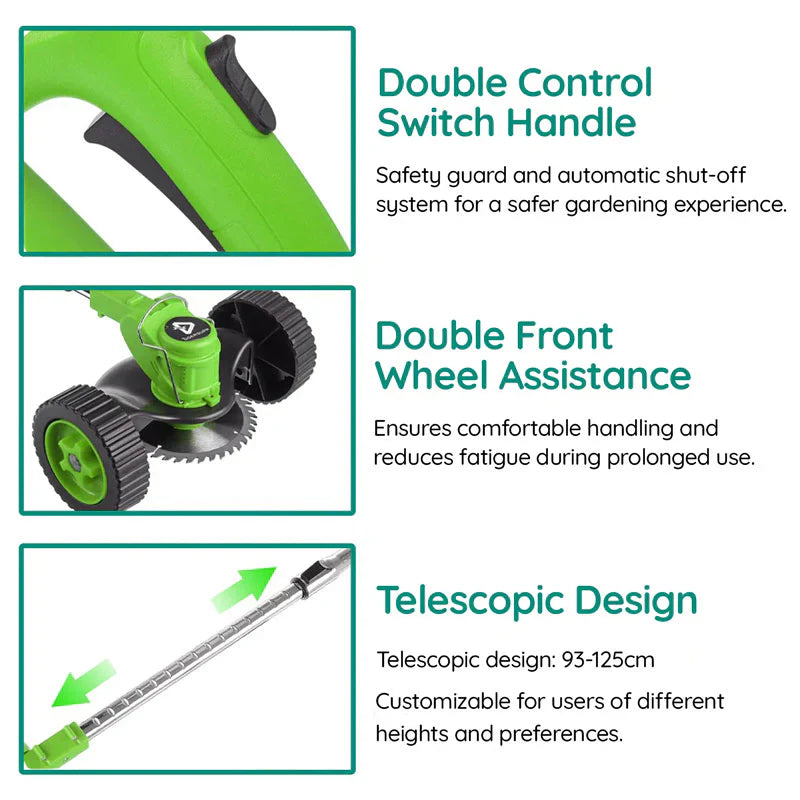 LawnPro | Verstellbarer Elektrotrimmer mit 18.000 U/min Motor Decorique.de