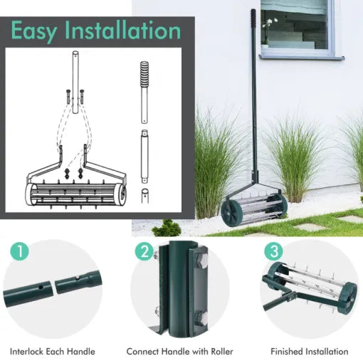 LawnSpike | Robuster manueller Rasen-Spike-Bodenbelüfter Decorique.de