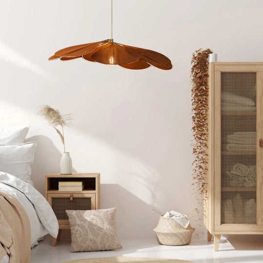 LeafLoom | Nordischer Spleiß-Kronleuchter für das Wohnzimmer Braun Decorique.de