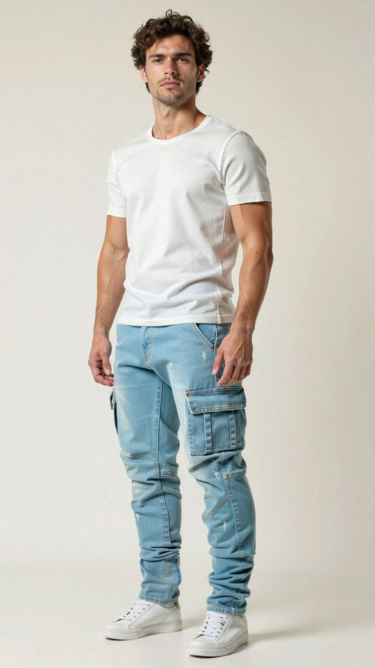 Lennox | Funktionale Stretch-Cargo-Jeans mit Stil | Herren Decorique.de