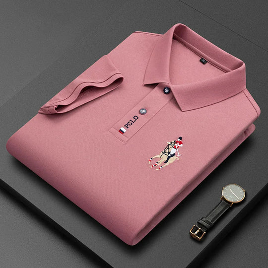 Leon | Atmungsaktives Sommer-Poloshirt | Herren Rosa Decorique.de