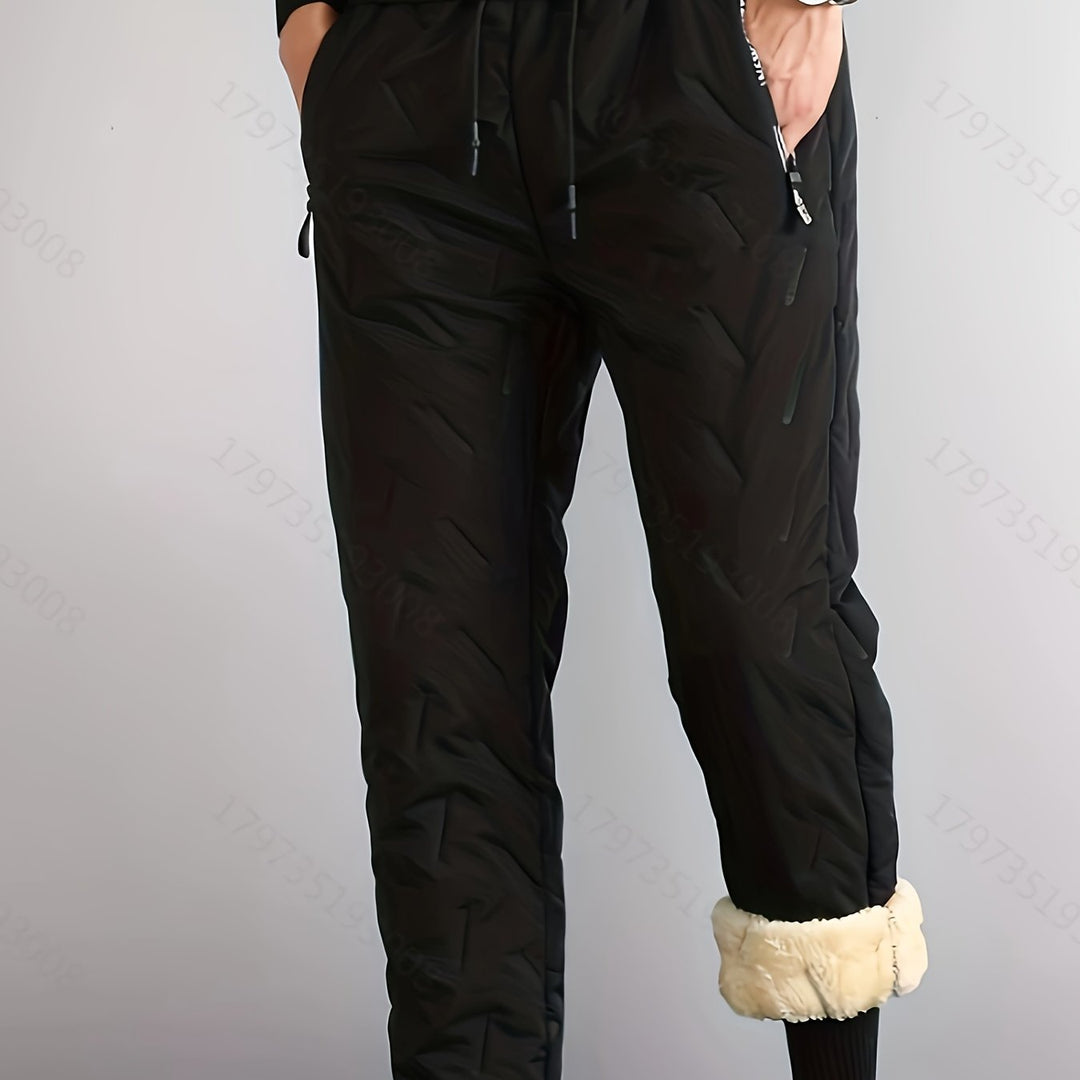 Leonhard | Herren Jogginghose – Warm & Fleecegefüttert Schwarz Decorique.de