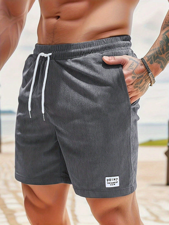 Leonis | Stilvolle Freizeitshorts aus Kord | Herren Grau Decorique.de
