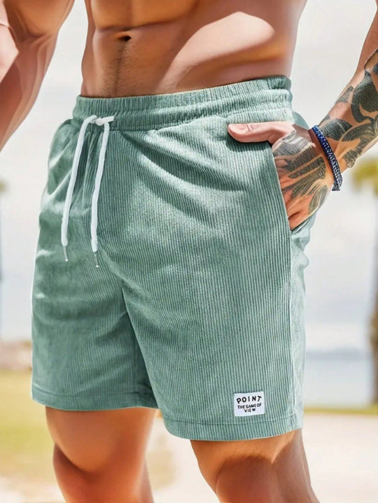 Leonis | Stilvolle Freizeitshorts aus Kord | Herren Münze blau Decorique.de