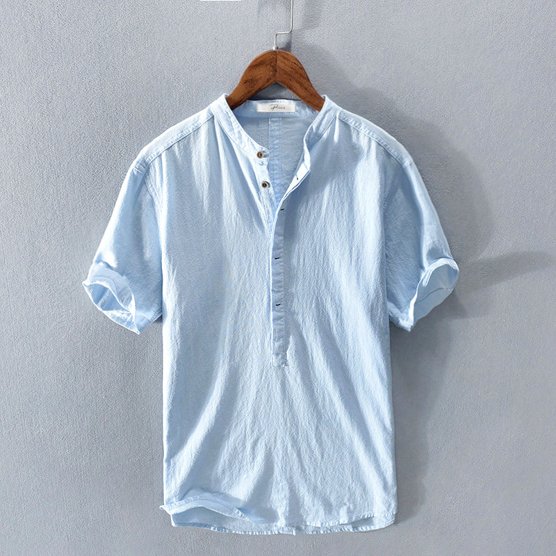 Liam | Atmungsaktives Sommer-Shirt | Herren Himmelblau Decorique.de