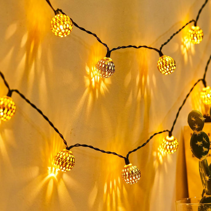 GlowTales | Marokkanischer Stil Wasserdichte Solar-Lichterketten