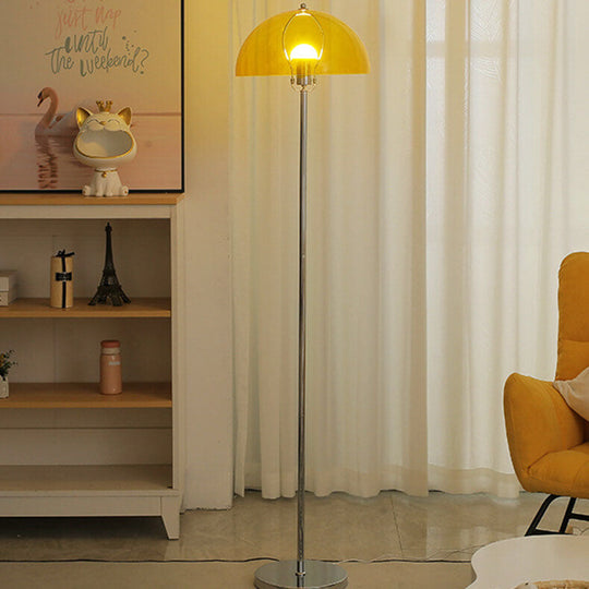LightBloom | Nordic Vintage Acryl Klar Dom 1-Licht Stehlampe 220V-240V Klar Gelb Decorique.de