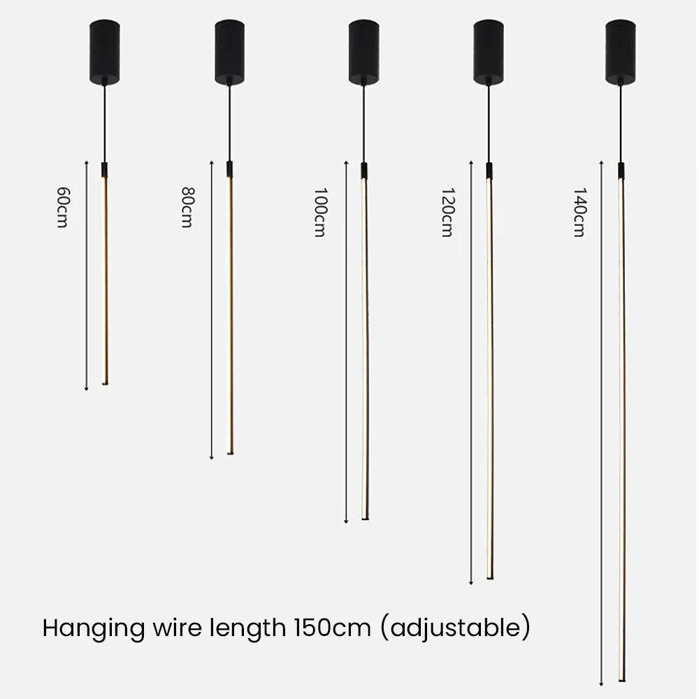 LineaLuxe | Minimalistische lange LED-Pendelleuchte aus Aluminium Decorique.de