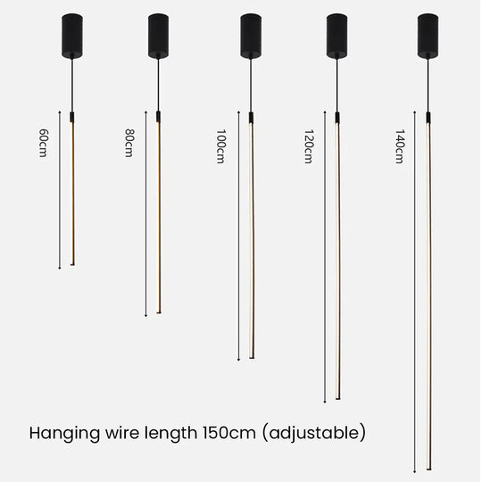 LineaLuxe | Minimalistische lange LED-Pendelleuchte aus Aluminium Decorique.de