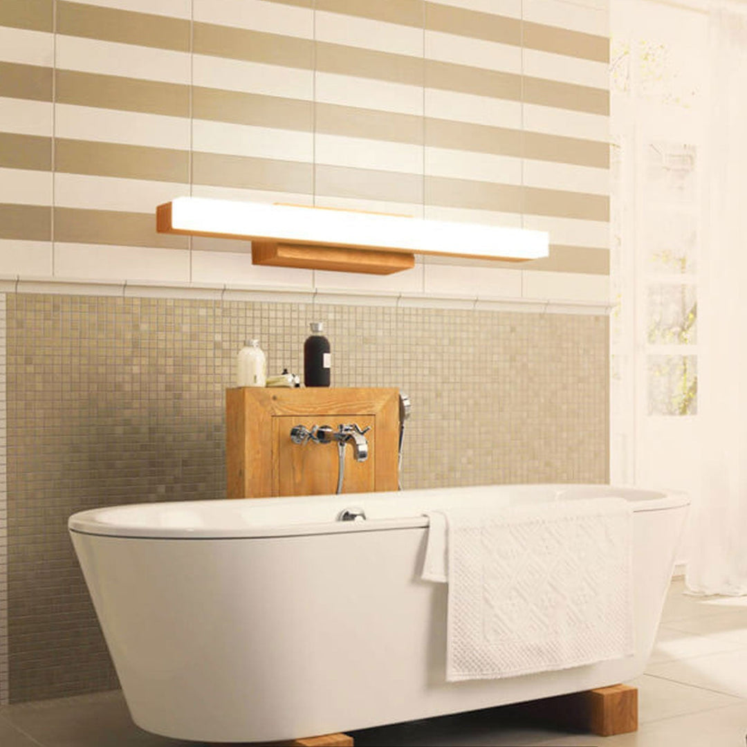 LinearNord | Holz-Akzentleuchte für Spiegel & Wand 40cm 230V Decorique.de