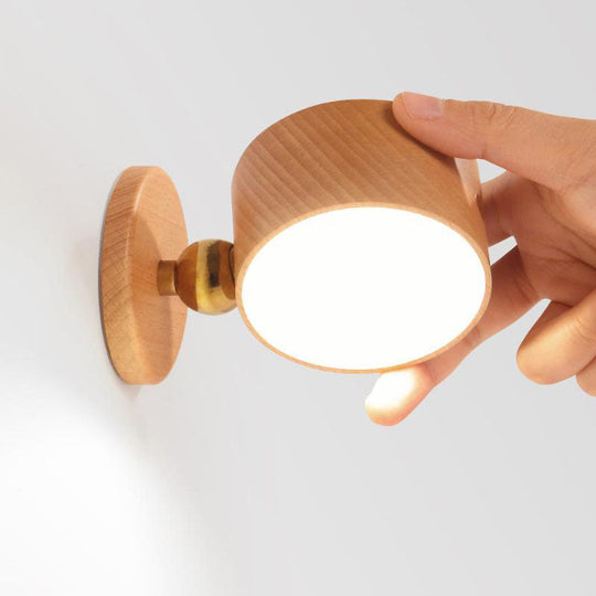 LiteNest | Holzoptik-Lampe mit USB & Magnetfunktion Decorique.de