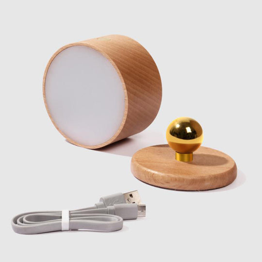 LiteNest | Holzoptik-Lampe mit USB & Magnetfunktion Decorique.de