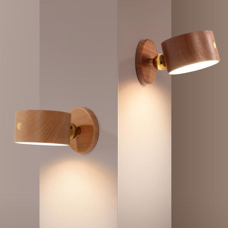 LiteNest | Holzoptik-Lampe mit USB & Magnetfunktion Decorique.de