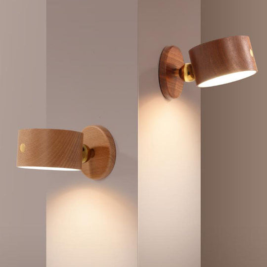 LiteNest | Holzoptik-Lampe mit USB & Magnetfunktion Decorique.de