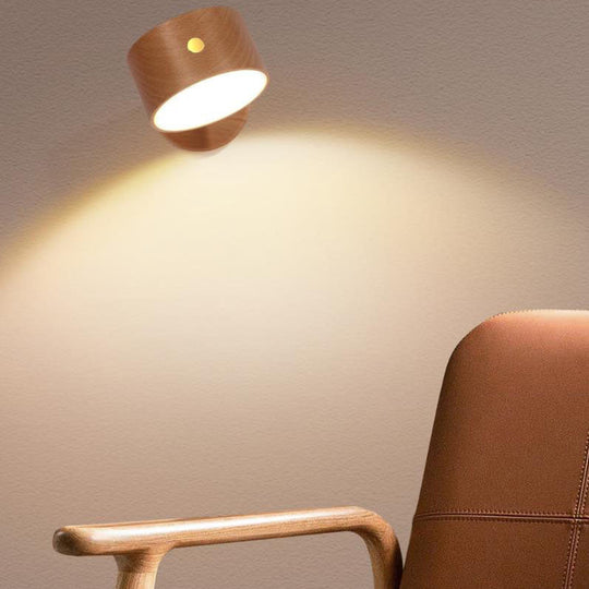 LiteNest | Holzoptik-Lampe mit USB & Magnetfunktion Decorique.de