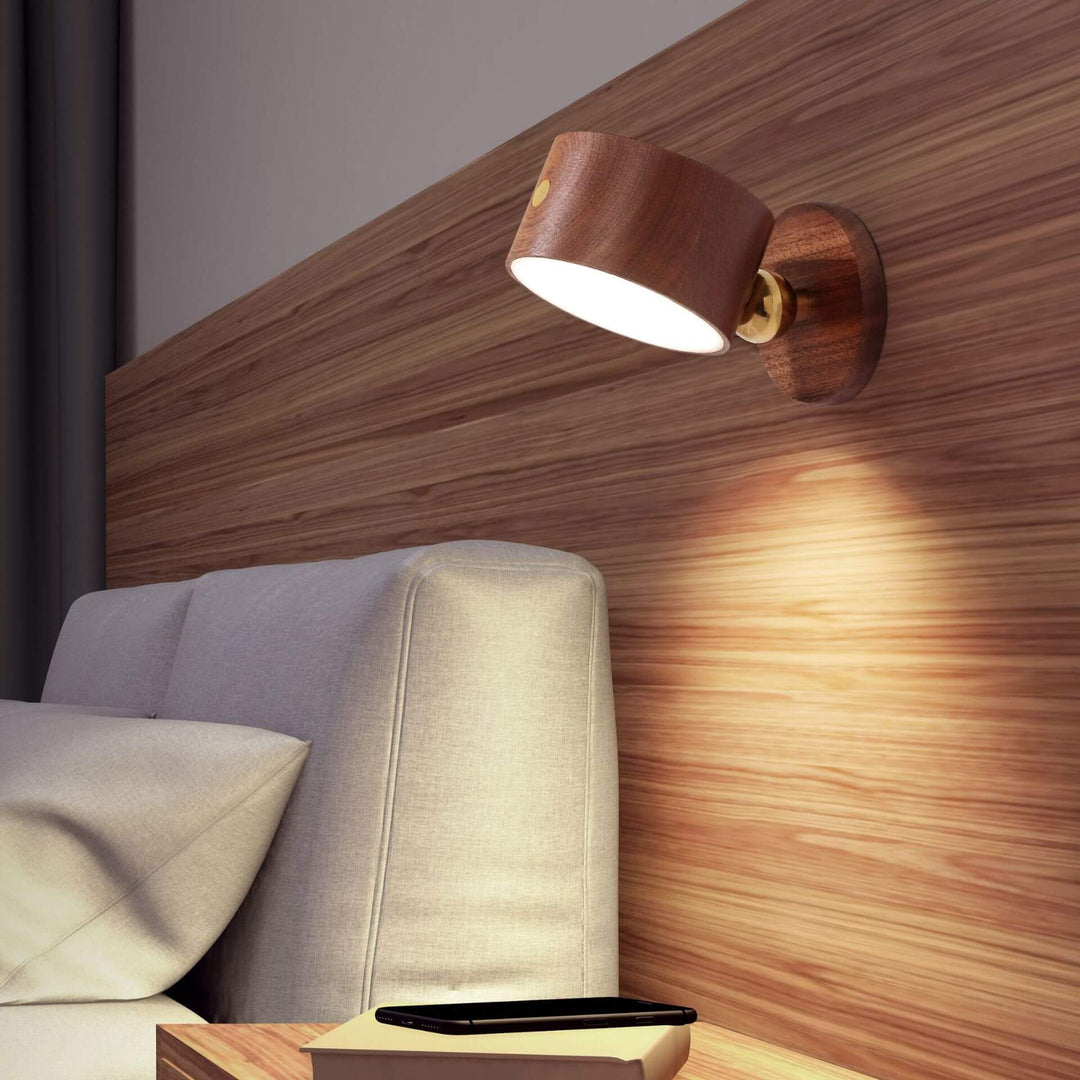 LiteNest | Holzoptik-Lampe mit USB & Magnetfunktion Decorique.de