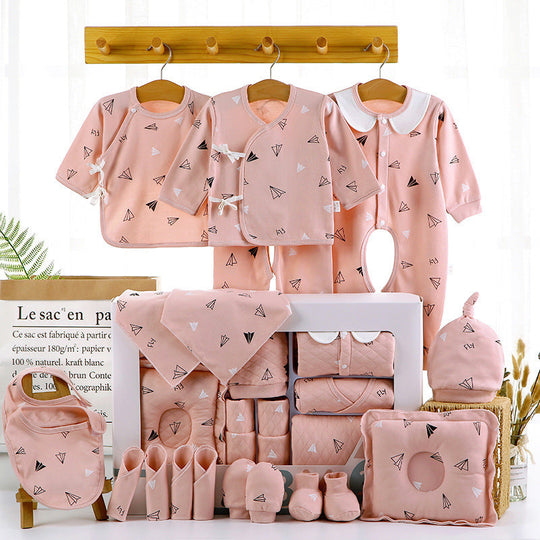 LittleBloom | Babygeschenkbox-Set aus 100% Baumwolle für Neugeborene Rosa 18-teiliges Set Einheitsgröße Decorique.de