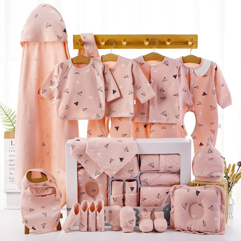LittleBloom | Babygeschenkbox-Set aus 100% Baumwolle für Neugeborene Rosa 22-teiliges Set Einheitsgröße Decorique.de