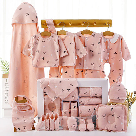 LittleBloom | Babygeschenkbox-Set aus 100% Baumwolle für Neugeborene Rosa 22-teiliges Set Einheitsgröße Decorique.de