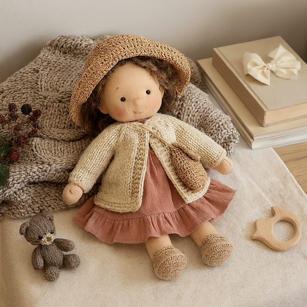 LittleCarol | Handgemachte Waldorf-Puppe – Sanft, Waschbar & Langlebig B Decorique.de