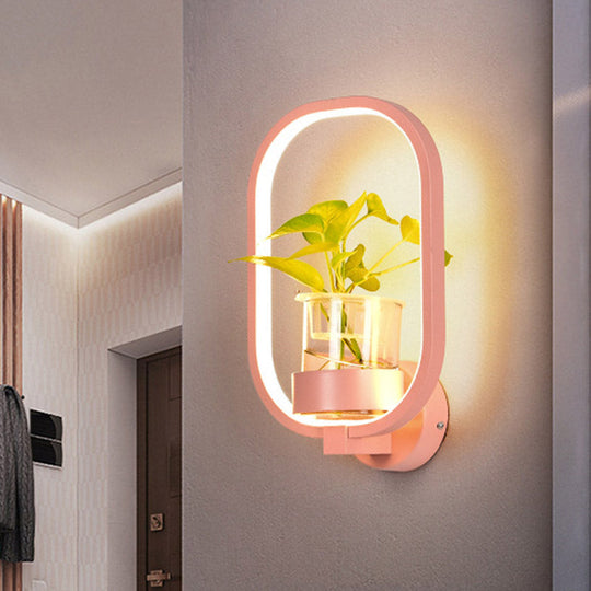 LivingLux | Wandleuchte – Industrieller Stil mit einer modernen ovalen Form Rosa Decorique.de