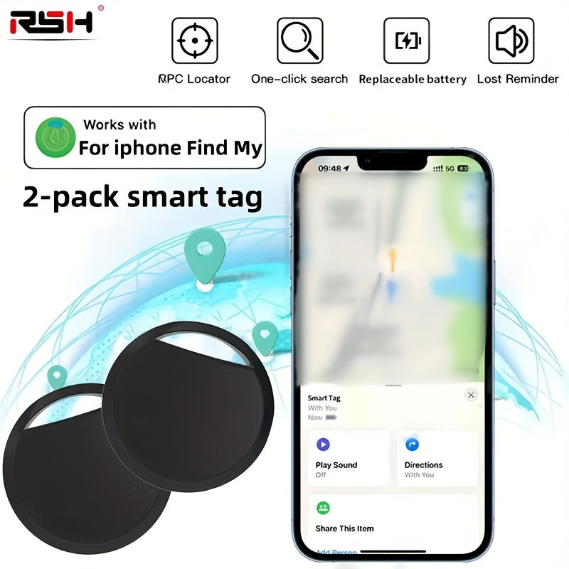 LocatePro | Mini Tracker (Set von 2) - Kompatibel mit Apple Find My Decorique.de