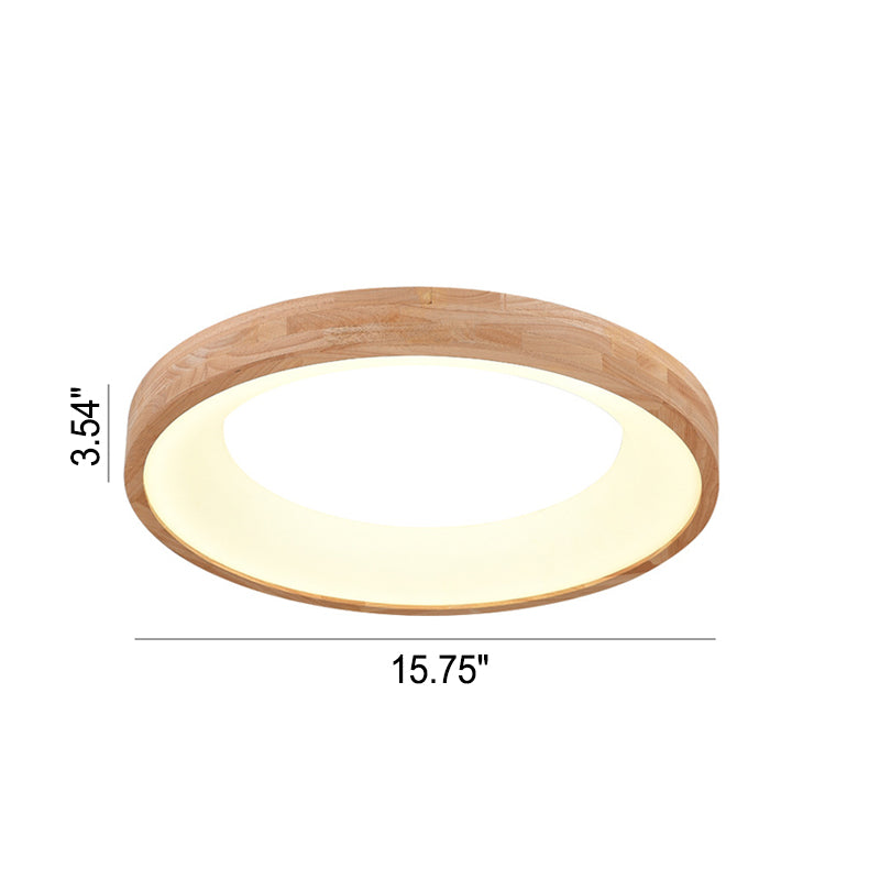 LogaLuce | Runde LED-Deckenlampe aus Holz Decorique.de