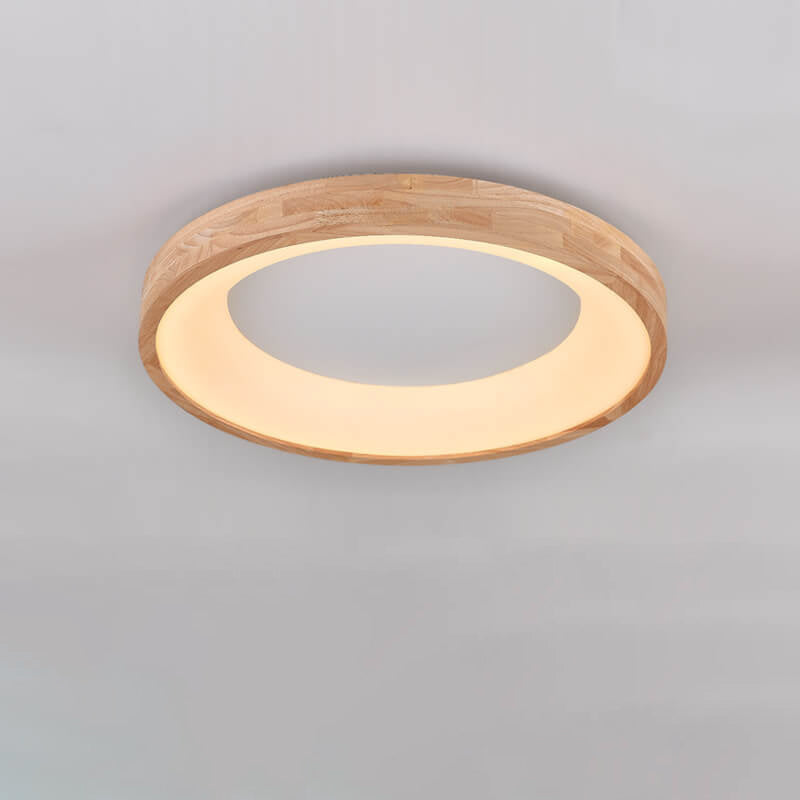 LogaLuce | Runde LED-Deckenlampe aus Holz Decorique.de