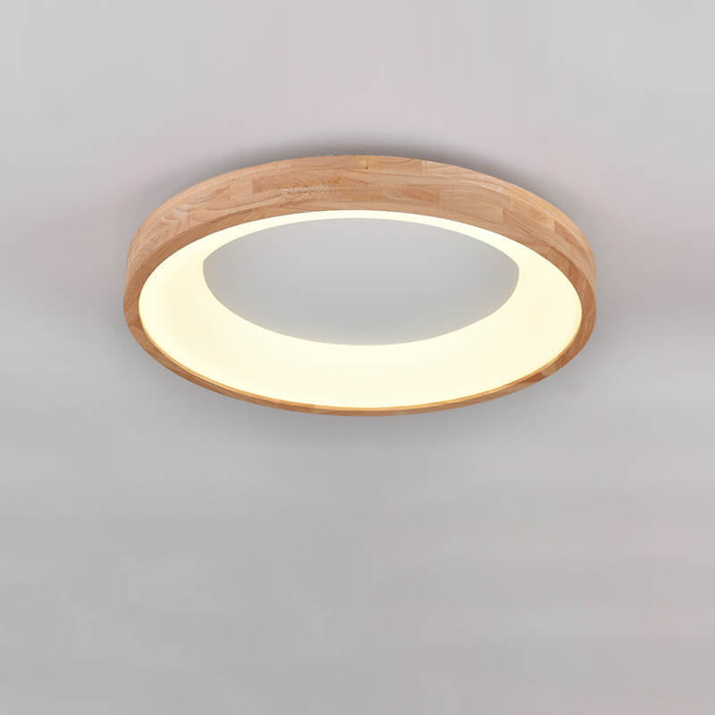 LogaLuce | Runde LED-Deckenlampe aus Holz Decorique.de